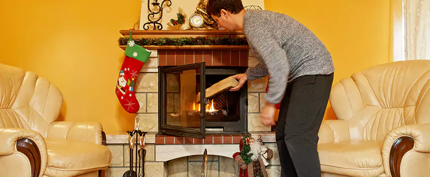 Rusted Metal Fireplace Restoration in Flowing Wells, Arizona